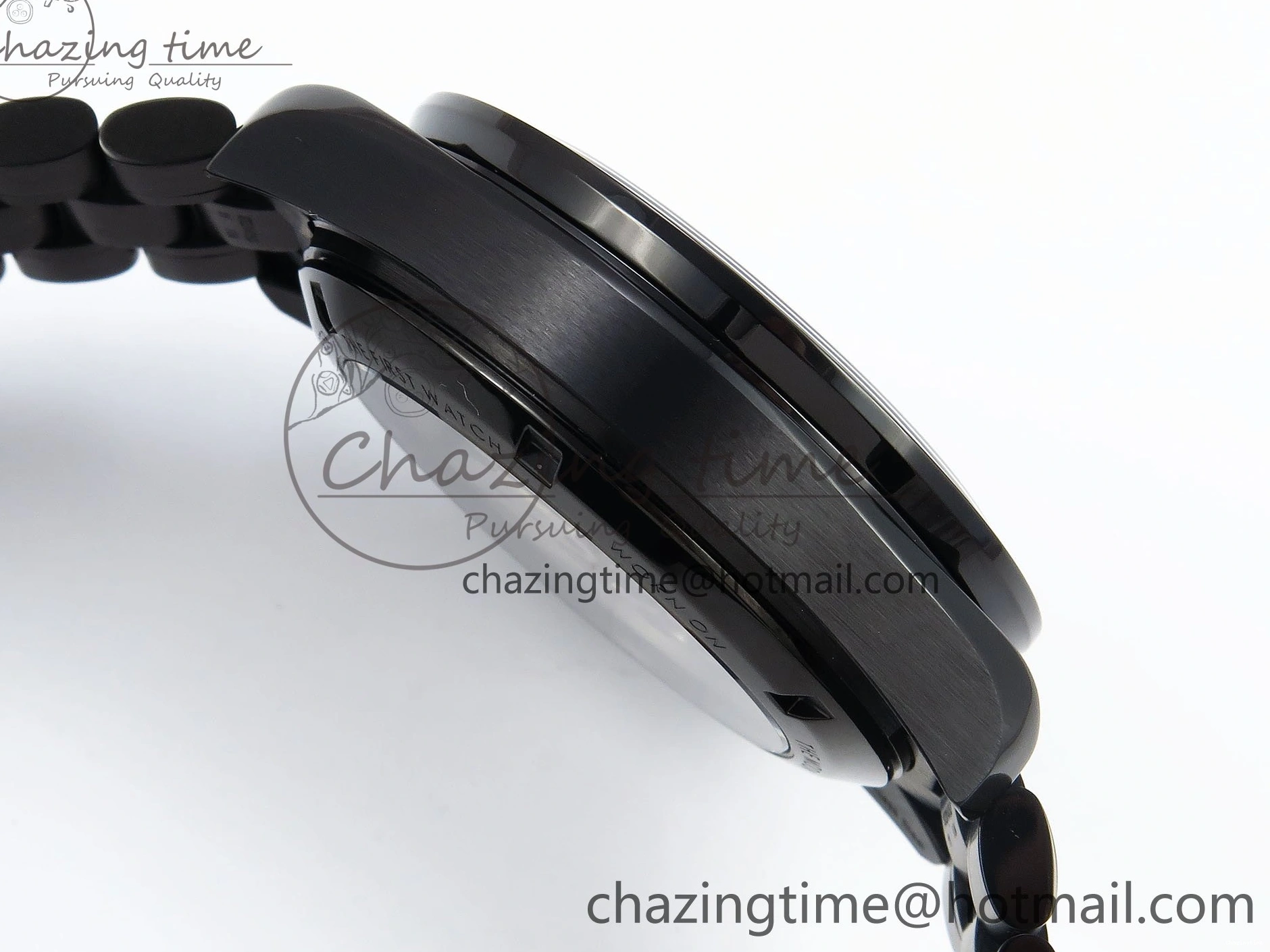 0515 Speedmaster Black Benom PVD Moon RMF Best Edition on PVD Bracelet Lemania HW WrinkleFree 7727